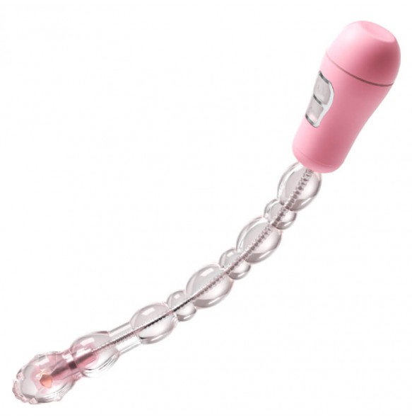 MizzZee - Transformable Anal Vibrating Beads (Battery - Pink)